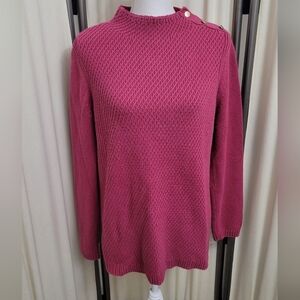 Talbots Women's Pink Textured Sweater | Size Large